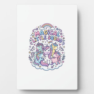Einhorn Magisches Kleines Team Grafikdesign Produk Fotoplatte