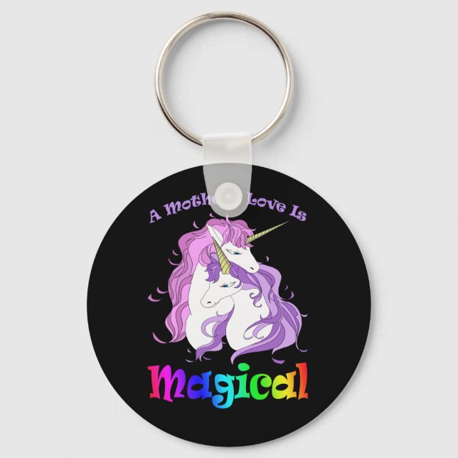Einhorn Mama Eine Mütter Liebe ist magisch Schlüsselanhänger (Vorderseite)