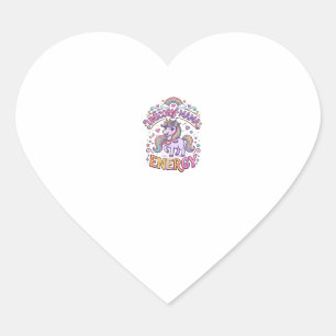 Einhorn Mama Energie Buntes Zazzle Design_1 Herz-Aufkleber