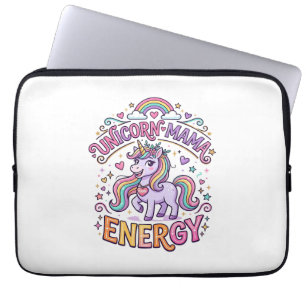 Einhorn Mama Energie Buntes Zazzle Design_1 Laptopschutzhülle