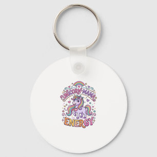 Einhorn Mama Energie Buntes Zazzle Design_1 Schlüsselanhänger
