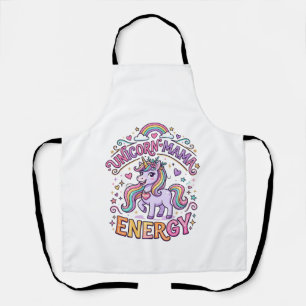 Einhorn Mama Energie Buntes Zazzle Design_1 Schürze