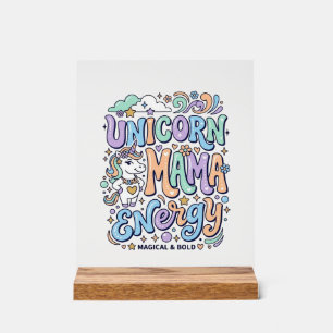 Einhorn Mama Energie Kawaii Vektor Design_1 Acrylschild