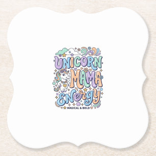 Einhorn Mama Energie Kawaii Vektordesign_1 Untersetzer
