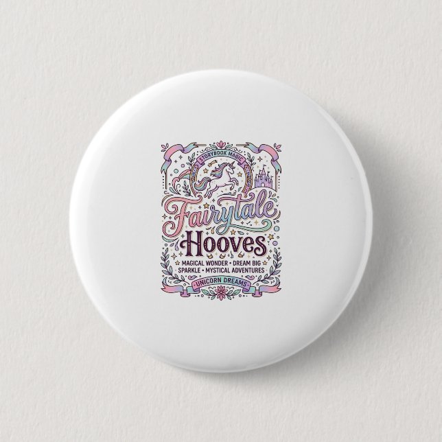 Einhorn Märchen Hufe Original Merch Design_1 Button (Vorderseite)