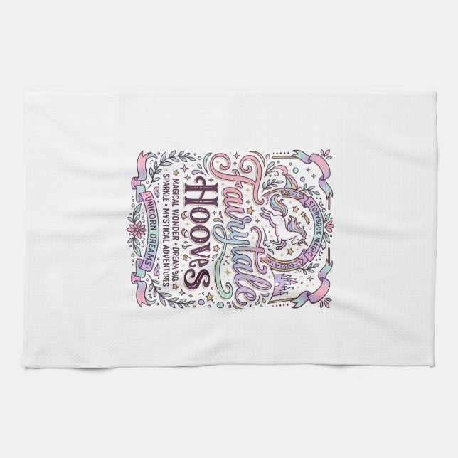 Einhorn Märchen Hufe Original Merch Design_1 Geschirrtuch (Horizontal)