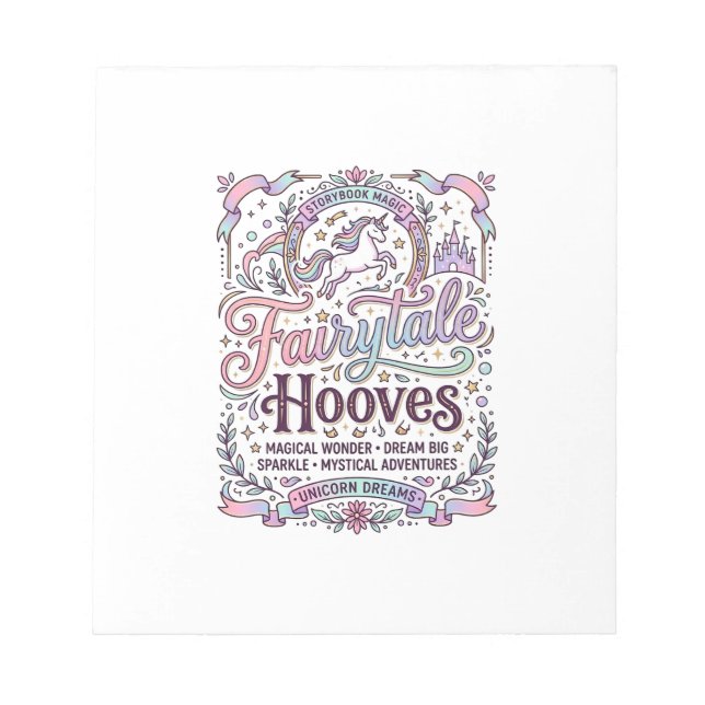 Einhorn Märchen Hufe Original Merch Design_1 Notizblock (Vorderseite)