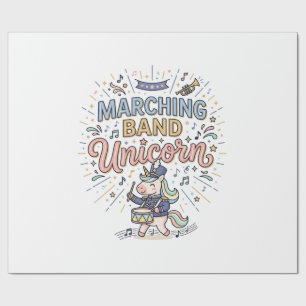 Einhorn-Marschkapelle Einhorn-Druckfertiger Marktp Geschenkpapier
