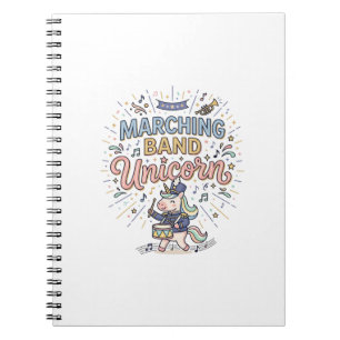 Einhorn-Marschkapelle Einhorn-Druckfertiger Marktp Notizblock
