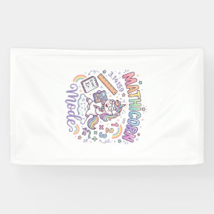 Einhorn Mathicorn Mode Anbetungswürdige Typografie Banner