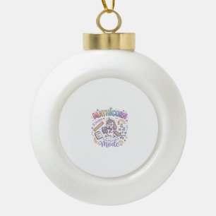 Einhorn Mathicorn Mode Anbetungswürdige Typografie Keramik Kugel-Ornament