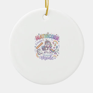 Einhorn Mathicorn Mode Liebenswerte Typografie Des Keramik Ornament