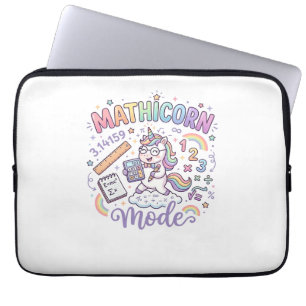 Einhorn Mathicorn Mode Liebenswerte Typografie Des Laptopschutzhülle