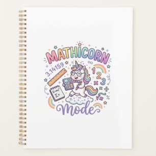 Einhorn Mathicorn Mode Liebenswerte Typografie Des Planer