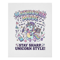 Einhorn Mathicorn Modus Charmantes Weißes Hintergr