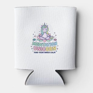 Einhorn-Meditation Einhorn Fett-Typografie T-Shirt Dosenkühler
