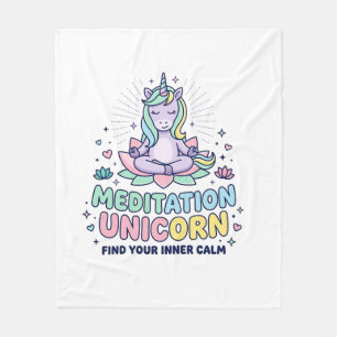 Einhorn-Meditation Einhorn Fett-Typografie T-Shirt Fleecedecke