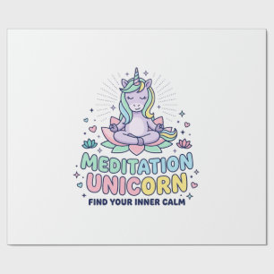 Einhorn-Meditation Einhorn Fett-Typografie T-Shirt Geschenkpapier