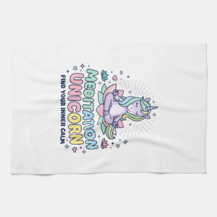 Einhorn-Meditation Einhorn Fett-Typografie T-Shirt Geschirrtuch
