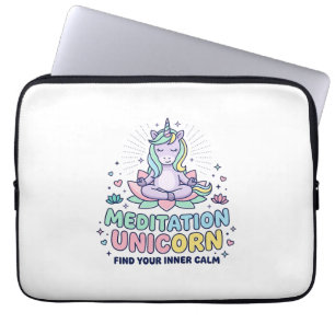 Einhorn-Meditation Einhorn Fett-Typografie T-Shirt Laptopschutzhülle