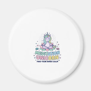 Einhorn-Meditation Einhorn Fett-Typografie T-Shirt Magnet