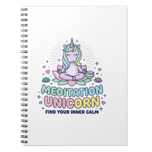 Einhorn-Meditation Einhorn Fett-Typografie T-Shirt Notizblock
