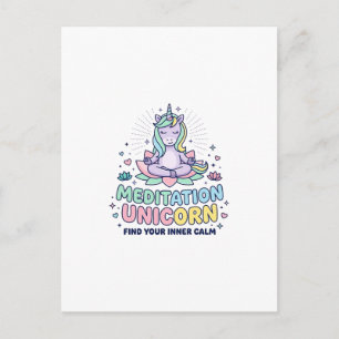 Einhorn-Meditation Einhorn Fett-Typografie T-Shirt Postkarte