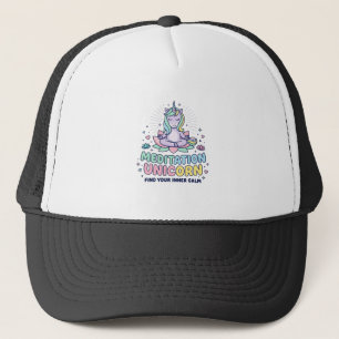 Einhorn-Meditation Einhorn Fett-Typografie T-Shirt Truckerkappe
