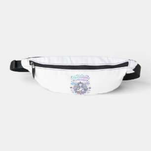 Einhorn-Meditation Einhorn Weißer Hintergrund Vekt Bauchtasche