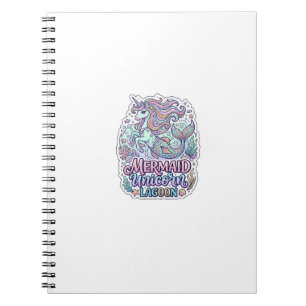 Einhorn Meerjungfrau Einhorn Lagune Grafikdesign Z Notizblock