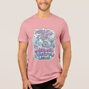 Einhorn Meerjungfrau Einhorn Lagune Grafikdesign Z Tri-Blend Shirt
