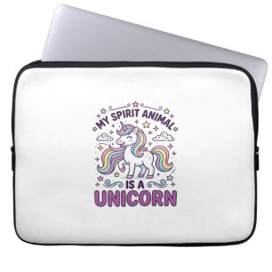 Einhorn Mein Seelentier ist ein Einhorn Fette Typo Laptopschutzhülle