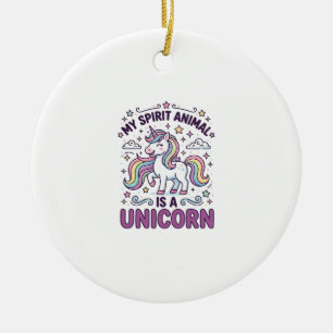 Einhorn Mein Seelenverwandter Ist Ein Einhorn Fett Keramik Ornament
