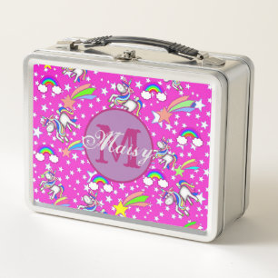 Einhorn-Metall-Lunchbox mit Personalisierung Metall Brotdose