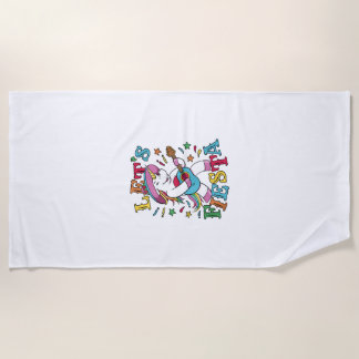 Einhorn Mexican Fiesta Gitarre Lustiges Design Tan Strandtuch