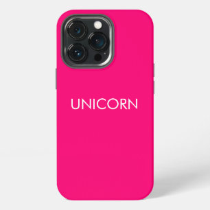 "Einhorn" minimalist hot rosa fuchsienweiß iPhone 13 Pro Hülle