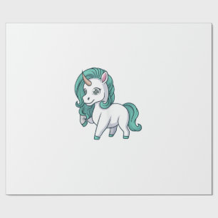 Einhorn mit Benzinmähne Süßes Lustiges Einhorn-Des Geschenkpapier