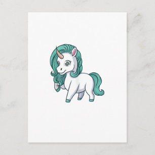 Einhorn mit Benzinmähne Süßes Lustiges Einhorn-Des Postkarte