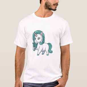 Einhorn mit Benzinmähne Süßes Lustiges Einhorn-Des T-Shirt