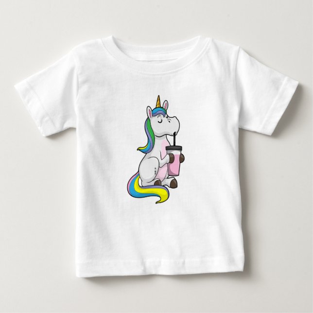 Einhorn mit Bubble Tee (Vorderseite)