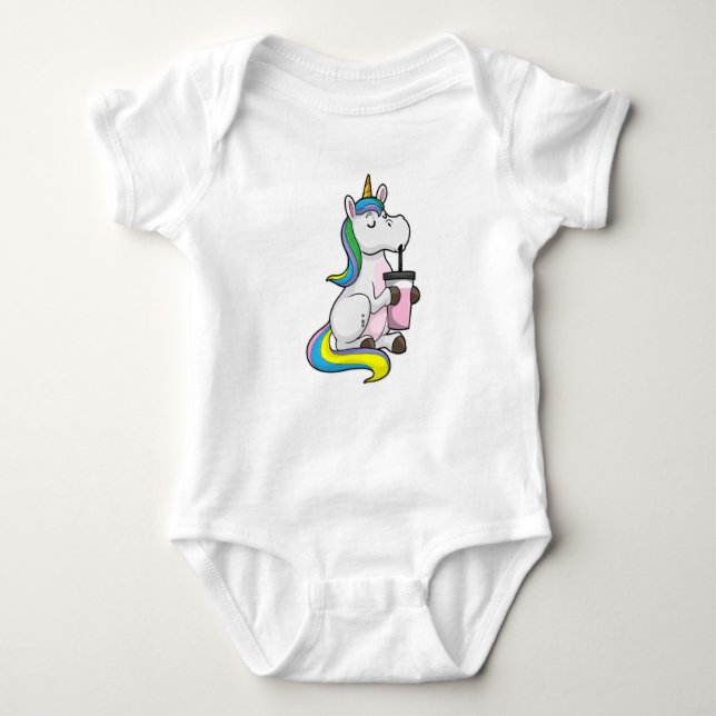 Einhorn mit Bubble Tee (Vorderseite)