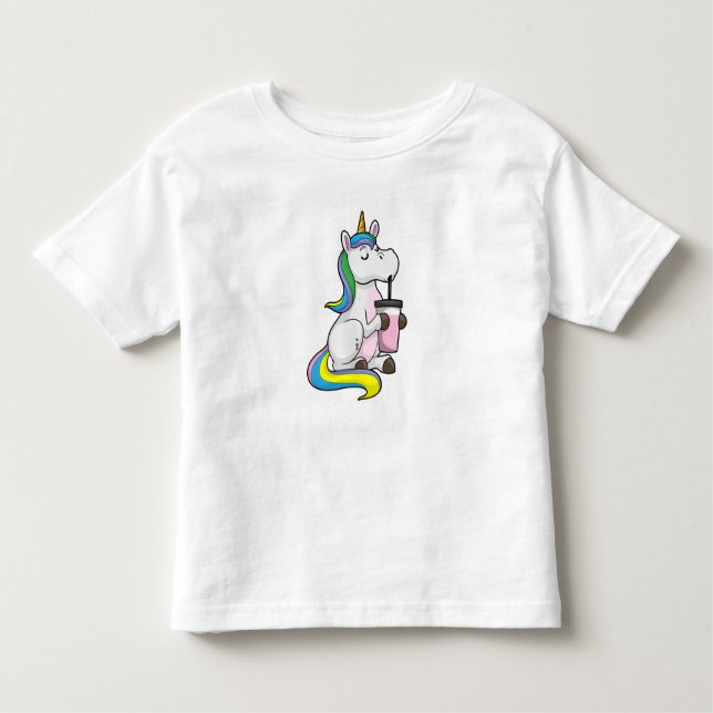 Einhorn mit Bubble Tee (Vorderseite)