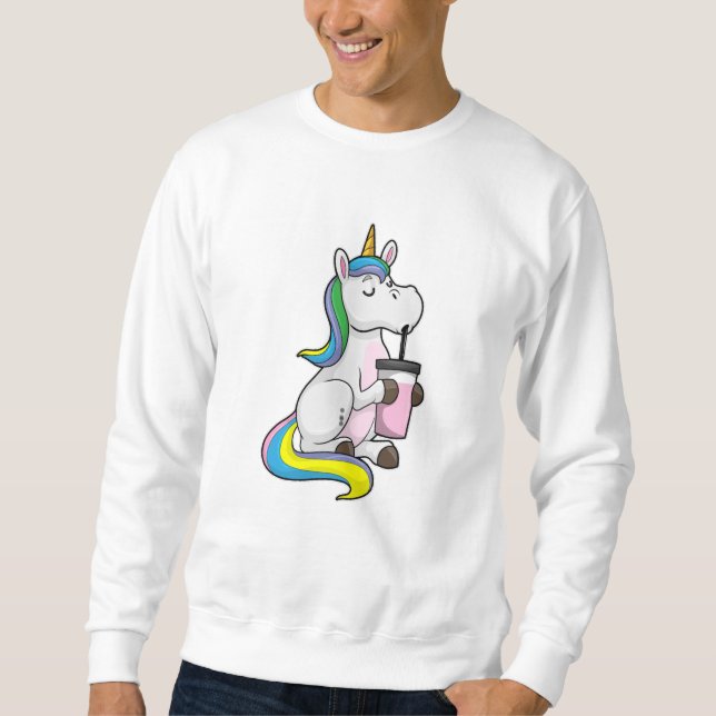 Einhorn mit Bubble Tee (Vorderseite)