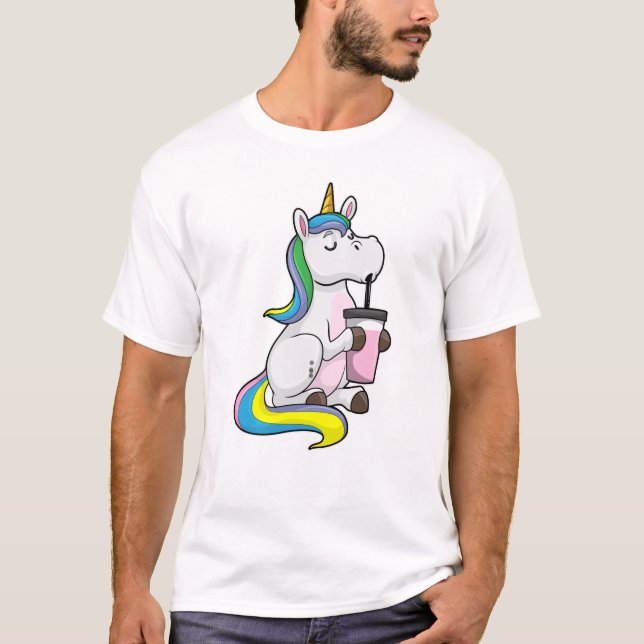 Einhorn mit Bubble Tee (Vorderseite)