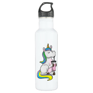 Einhorn mit Bubble Tee Edelstahlflasche