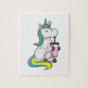 Einhorn mit Bubble Tee Puzzle