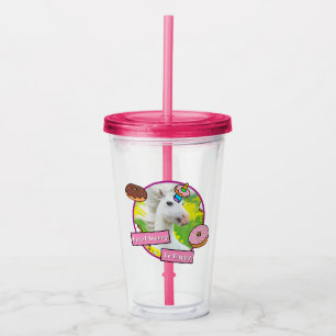 Einhorn mit Donuts Acryltrinkbecher