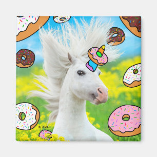 Einhorn mit Donuts Magnet