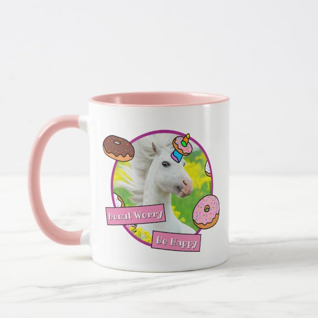 Einhorn mit Donuts Tasse (Links)