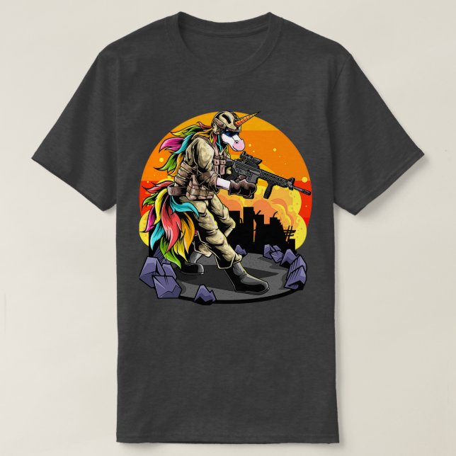 Einhorn mit einem sonnigen Einhorn im Lover T-Shirt (Design vorne)